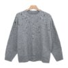 MF3A3351 (1) Casual Loose-Fit Knitwear for Fall & Winter with Diamonds