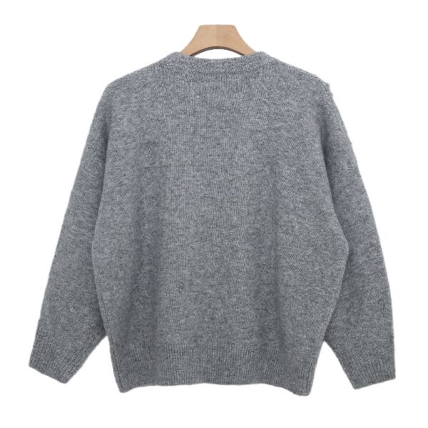 MF3A3352 (1) Casual Loose-Fit Knitwear for Fall & Winter with Diamonds