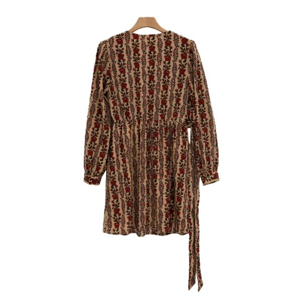 Casual Bohemian Style Dress Set with Matching Hair Accessory