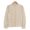 Elegant High-Neck Lace Shirt for Work & Casual Wear