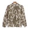 Vintage-Inspired Casual Shirt with Lace Inserts & Balloon Sleeves