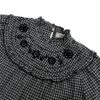 Cottagecore Style Checkered Top with Lace Ruffle Trim